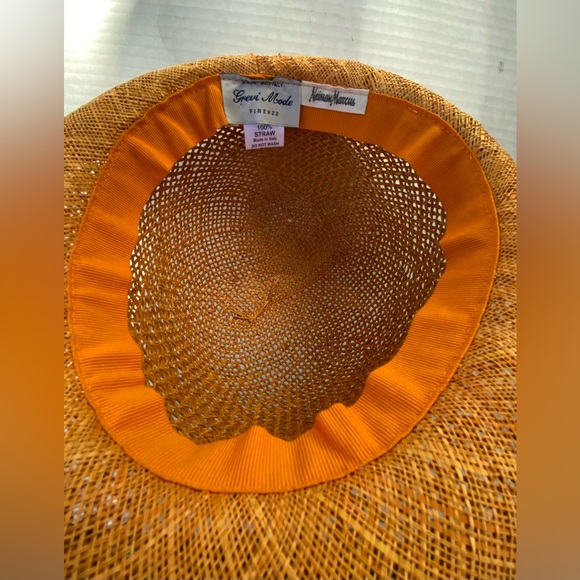 Grevi Mode Firenze‎ Italy Vintage Orange Straw Hat - Picture 9 of 10